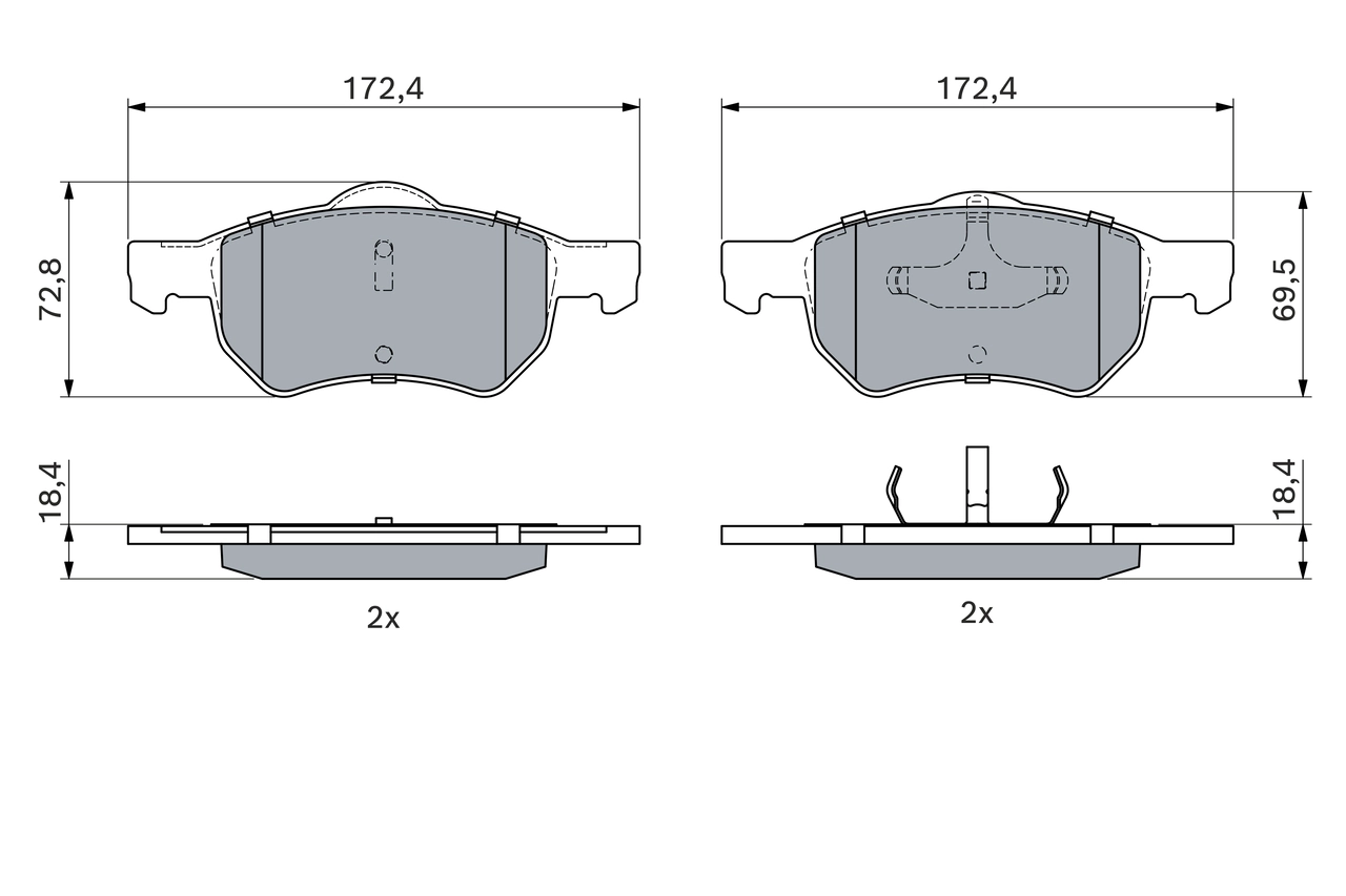 Brake Pad Set, disc brake 0 986 424 668