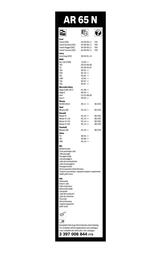 Wiper Blade Aerotwin Retro 3 397 008 844