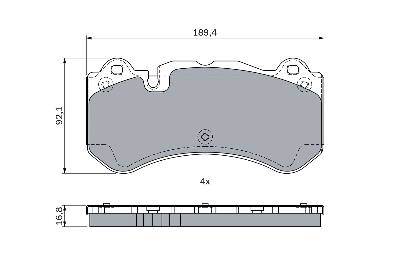 Brake Pad Set, disc brake 0 986 494 970