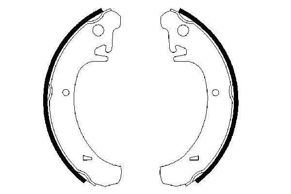 BOSCH 0 986 487 219 Brake Shoe Set