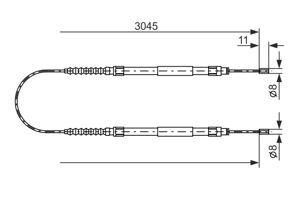 BOSCH 1 987 477 115 Cable Pull, parking brake