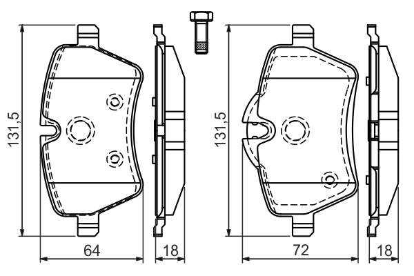 Brake Pad Set, disc brake 0 986 494 168