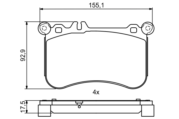Brake Pad Set, disc brake 0 986 494 780