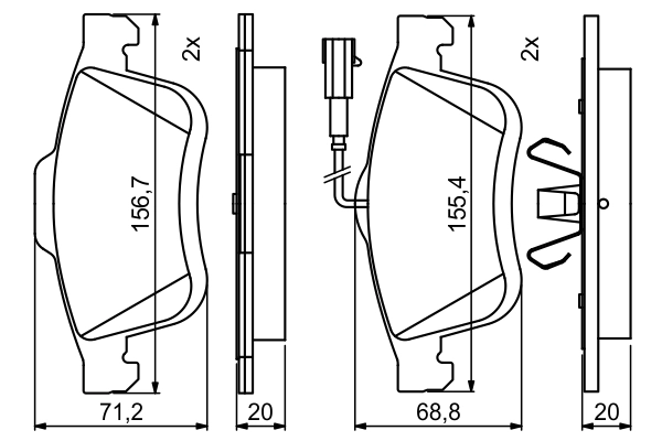 Brake Pad Set, disc brake 0 986 494 795