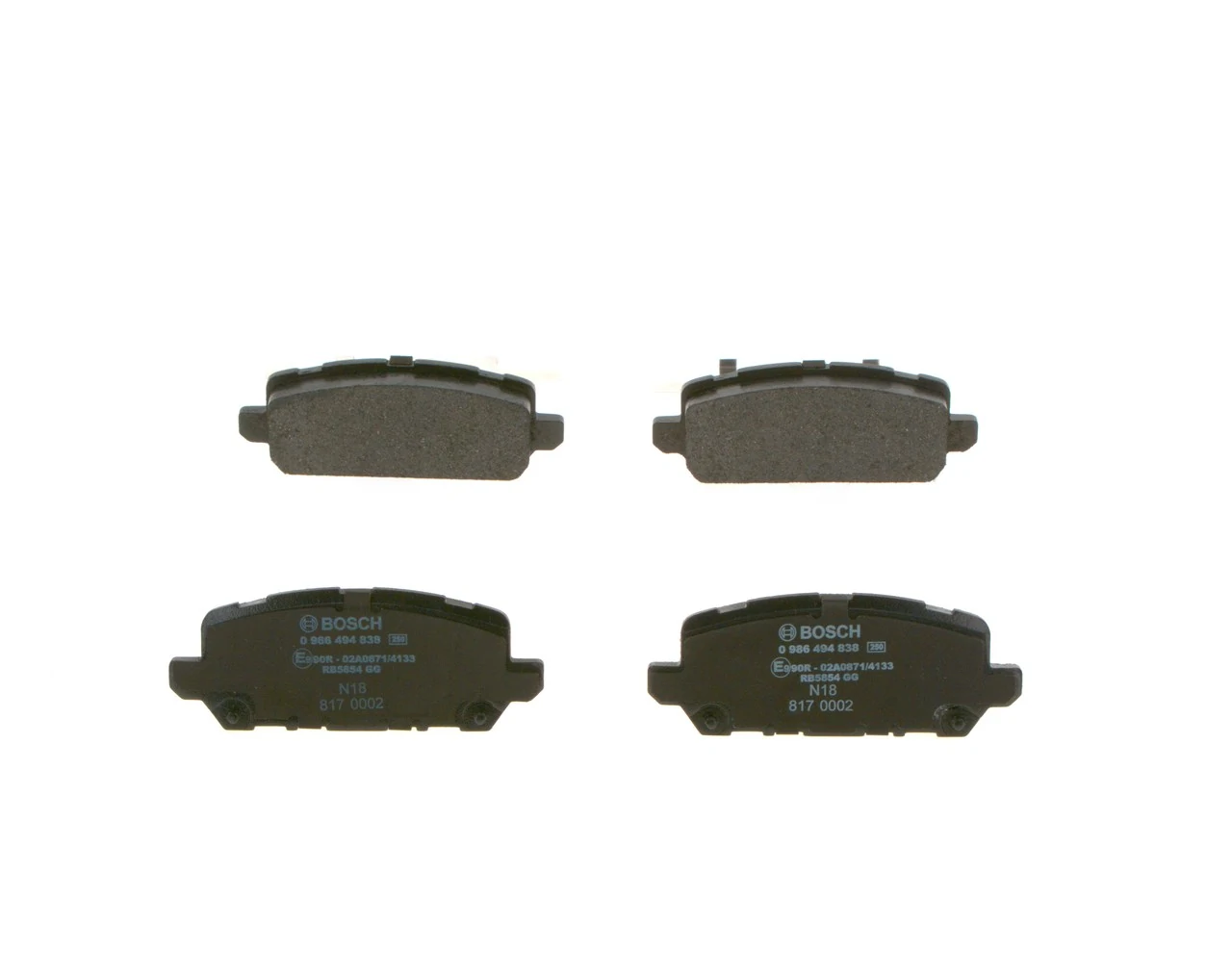 Brake Pad Set, disc brake 0 986 494 838