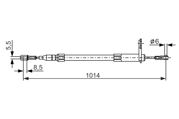 BOSCH 1 987 477 814 Cable Pull, parking brake