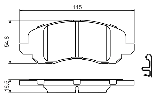 Brake Pad Set, disc brake 0 986 494 575