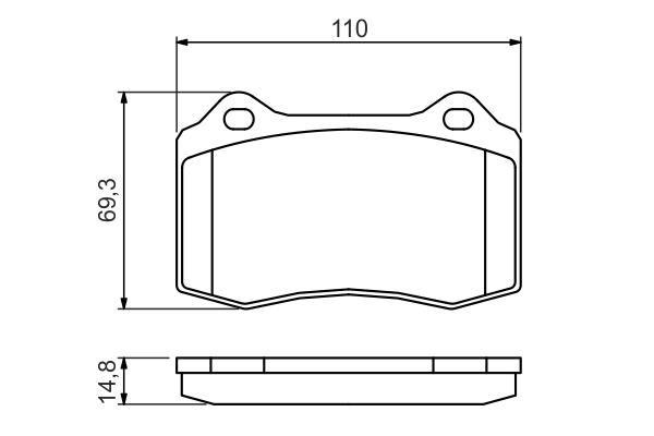 Brake Pad Set, disc brake 0 986 494 393