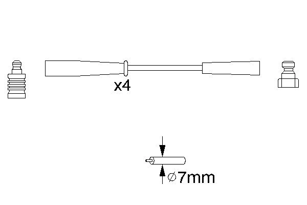 BOSCH 0 986 356 817 Ignition Cable Kit