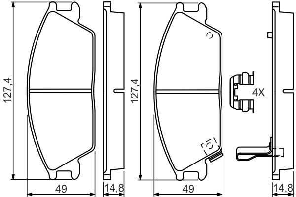 Brake Pad Set, disc brake 0 986 494 620