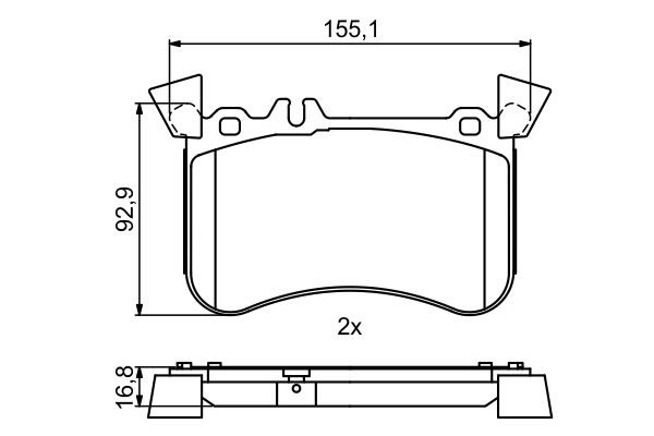 Brake Pad Set, disc brake 0 986 495 398