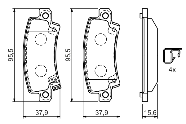 Brake Pad Set, disc brake 0 986 424 790