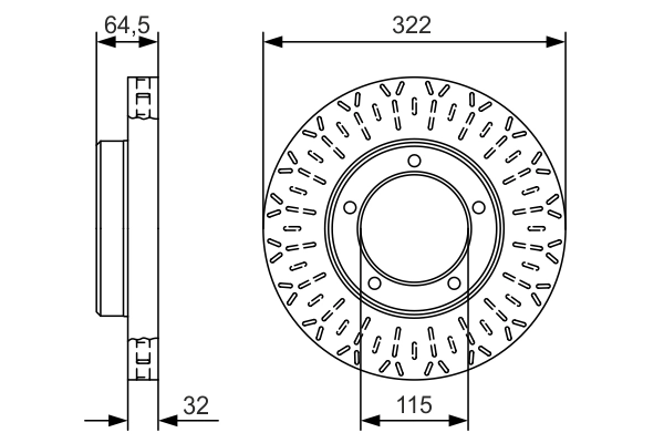 Brake Disc 0 986 479 A64