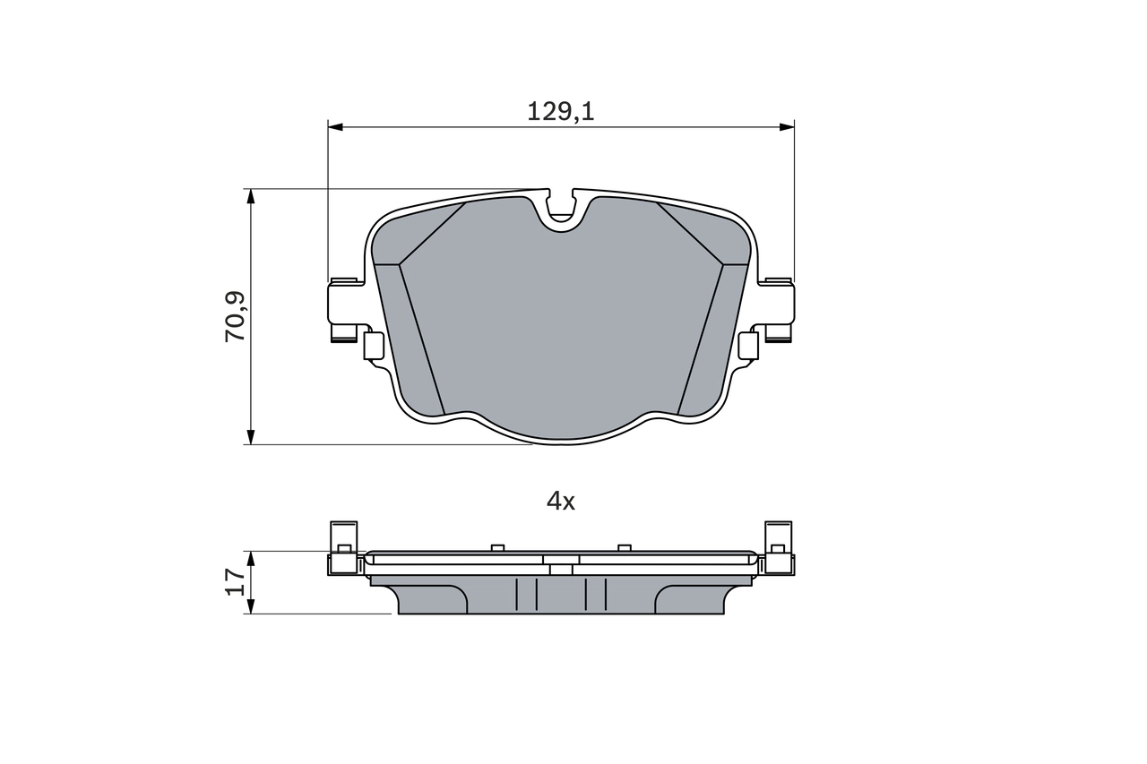 Brake Pad Set, disc brake 0 986 424 948