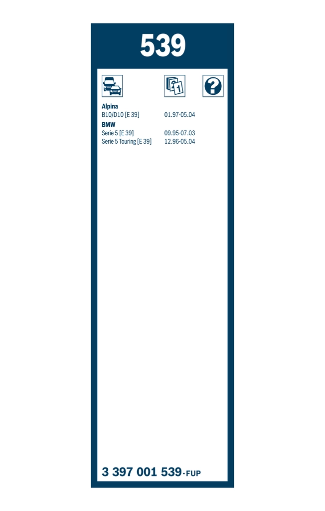 Wiper Blade Twin 3 397 001 539