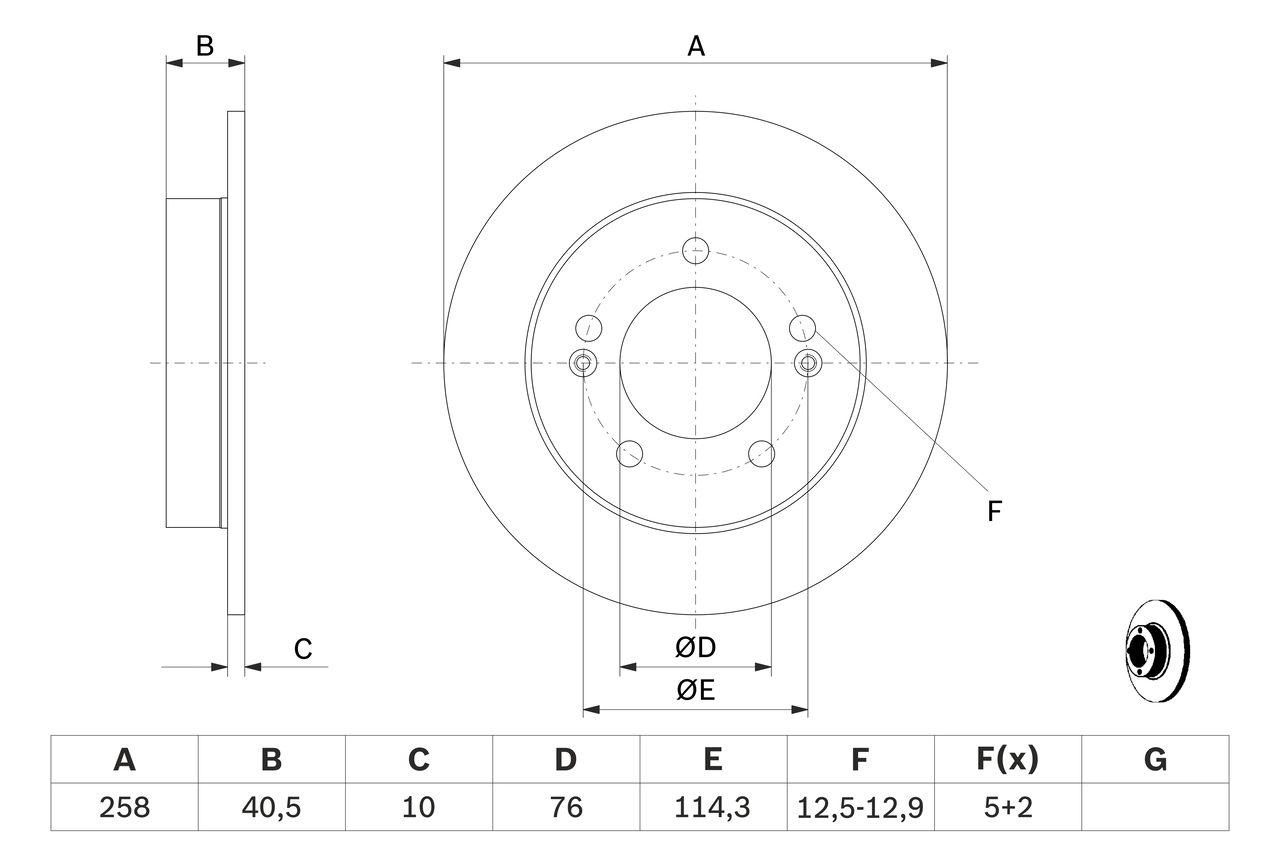 BOSCH 0 986 479 059 Brake Disc