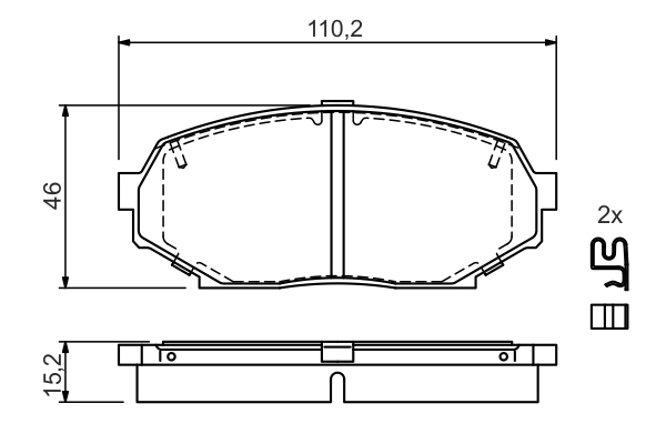 Brake Pad Set, disc brake 0 986 424 303