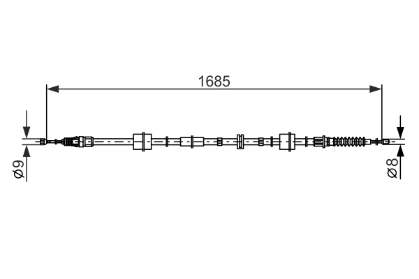 Cable Pull, parking brake 1 987 482 660