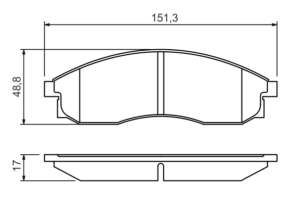 BOSCH 0 986 424 340 Brake Pad Set, disc brake