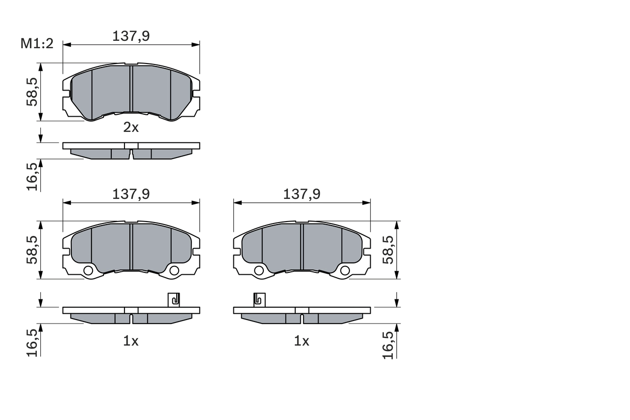 Brake Pad Set, disc brake 0 986 424 760