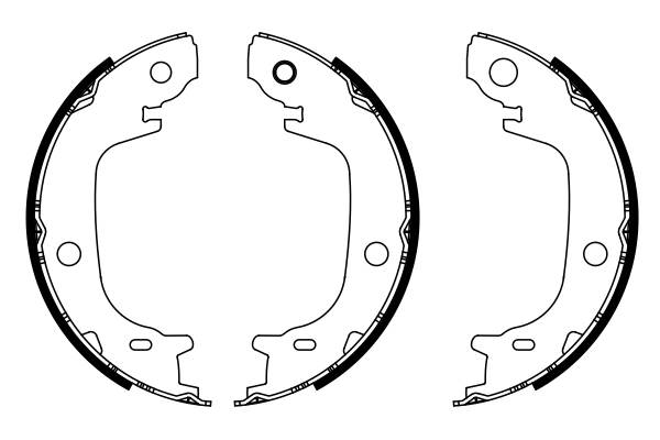 BOSCH 0 986 487 946 Brake Shoe Set, parking brake