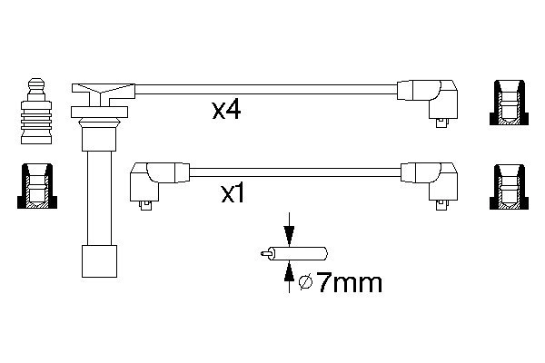 Ignition Cable Kit 0 986 356 799