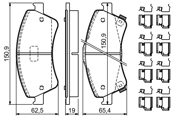 Brake Pad Set, disc brake 0 986 494 932