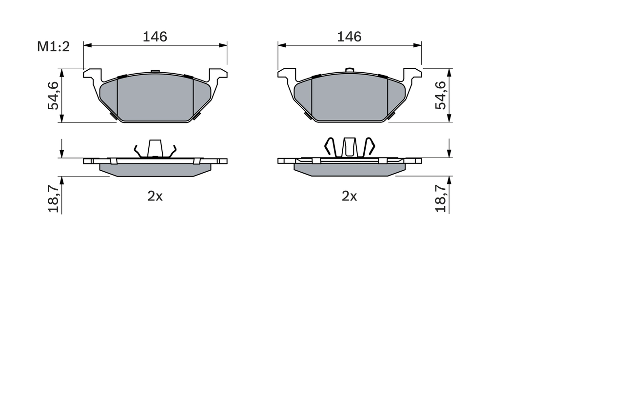 Brake Pad Set, disc brake 0 986 424 364