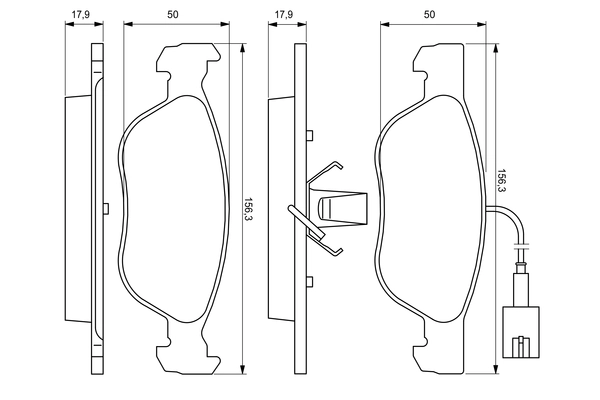 Brake Pad Set, disc brake 0 986 424 593