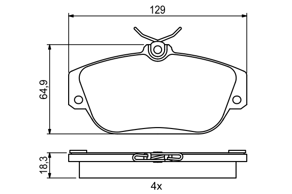 Brake Pad Set, disc brake 0 986 424 016
