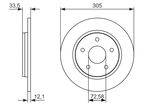 BOSCH 0 986 479 050 Brake Disc