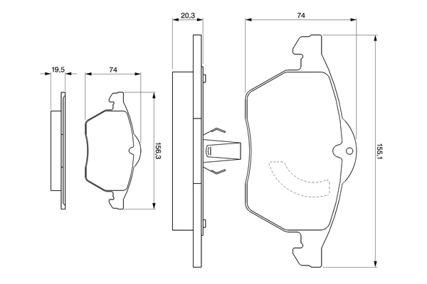 Brake Pad Set, disc brake 0 986 424 360