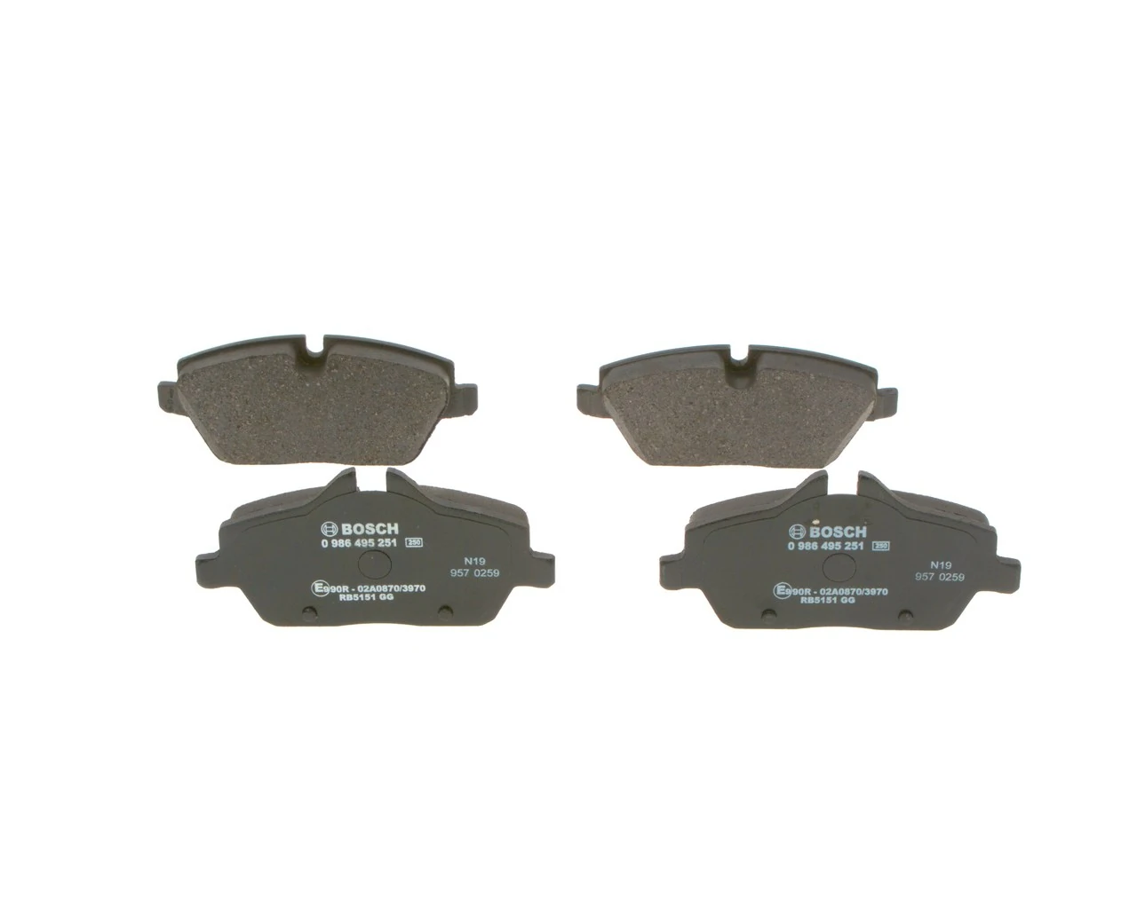 BOSCH 0 986 495 251 Brake Pad Set, disc brake