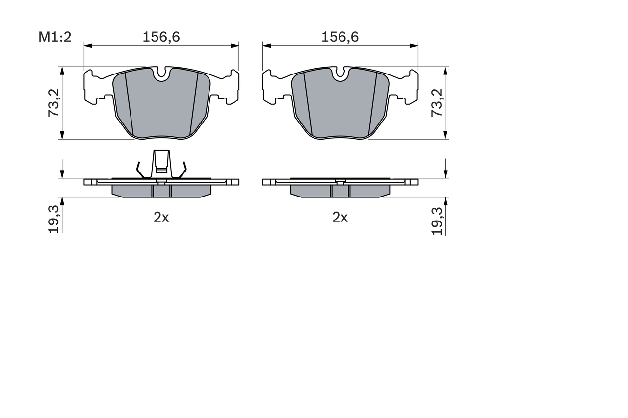 Brake Pad Set, disc brake 0 986 494 028