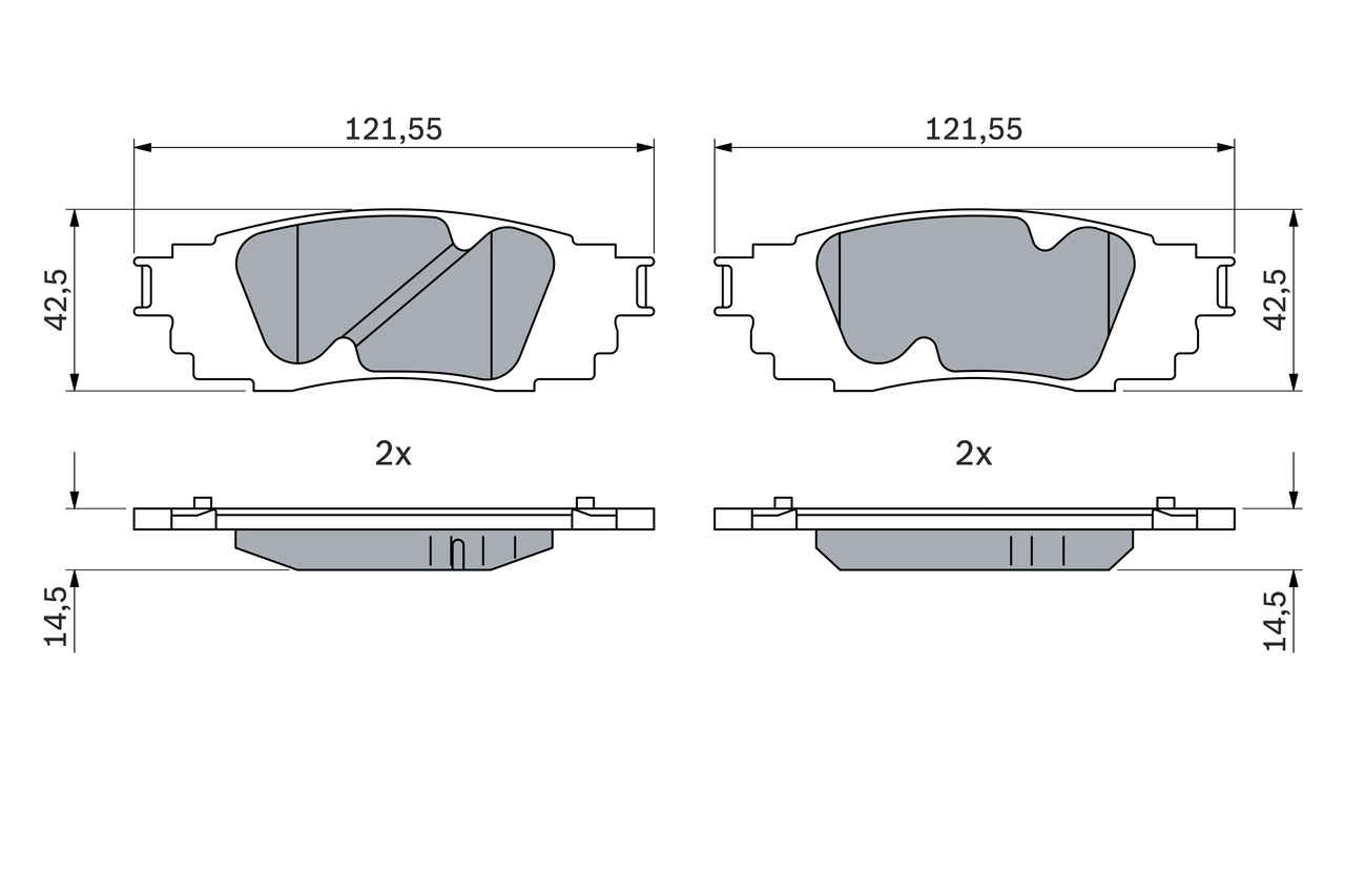 Brake Pad Set, disc brake 0 986 424 912