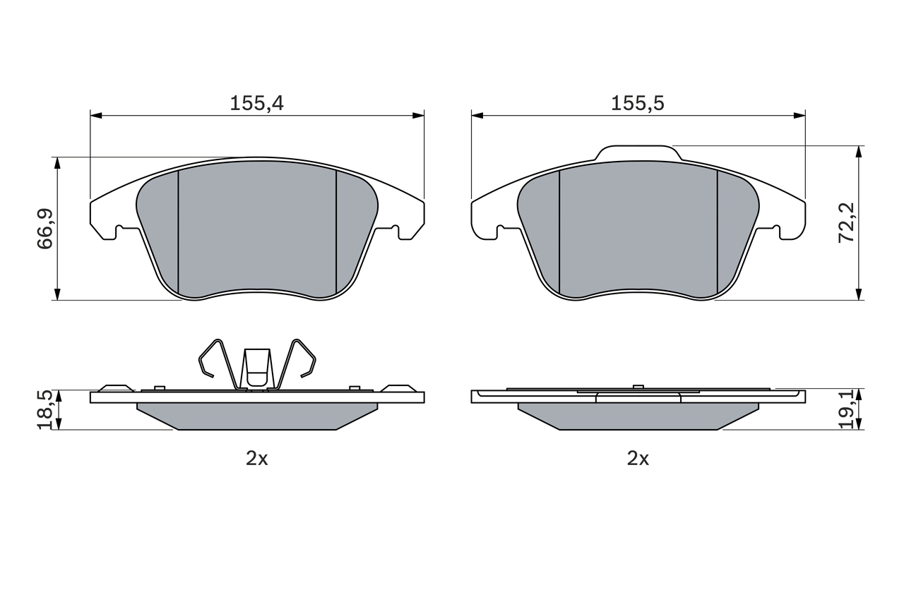 Brake Pad Set, disc brake 0 986 424 986