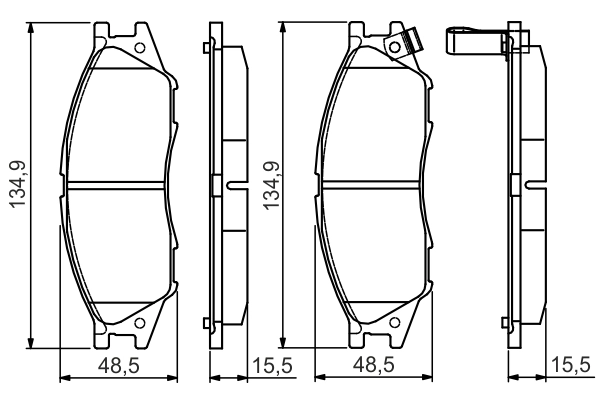 BOSCH 0 986 495 146 Brake Pad Set, disc brake