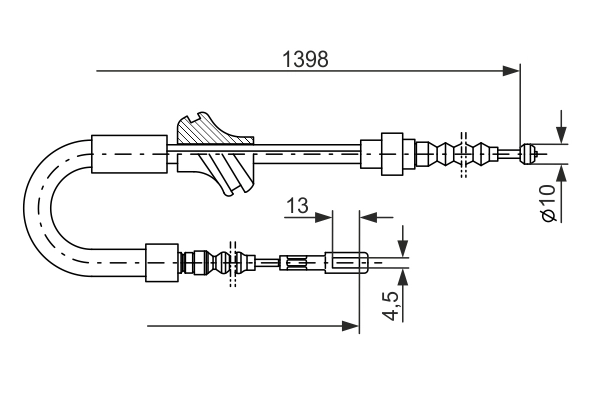 BOSCH 1 987 477 200 Cable Pull, parking brake
