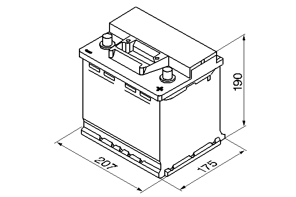 BOSCH 0 092 S30 020 Starter Battery