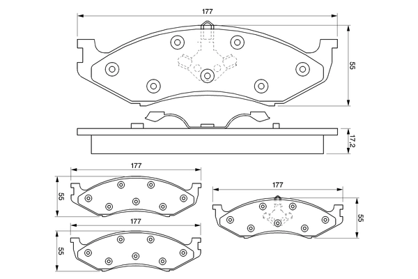 Brake Pad Set, disc brake 0 986 424 284