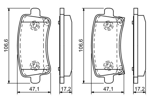 Brake Pad Set, disc brake 0 986 494 297