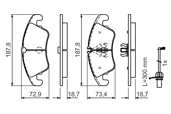 Brake Pad Set, disc brake 0 986 494 456