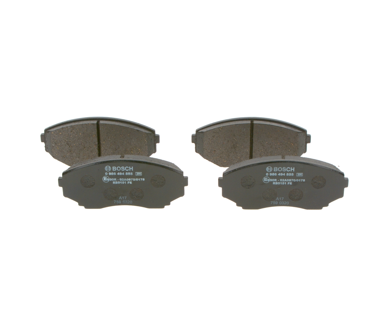Brake Pad Set, disc brake 0 986 494 855