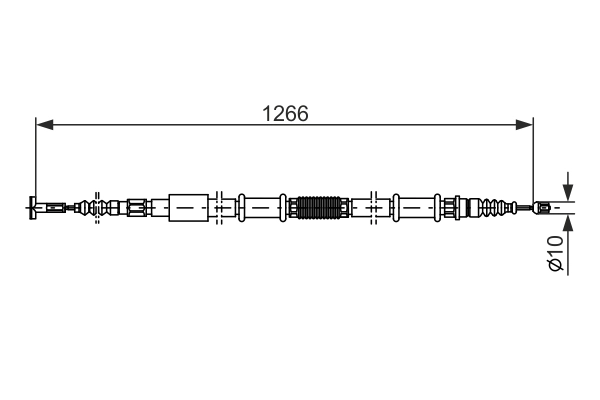 BOSCH 1 987 477 556 Cable Pull, parking brake