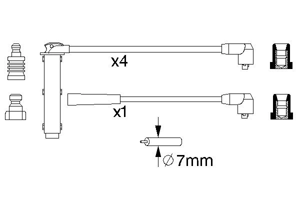 BOSCH 0 986 356 731 Ignition Cable Kit