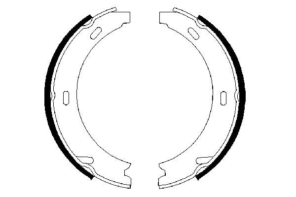 BOSCH 0 986 487 344 Brake Shoe Set, parking brake
