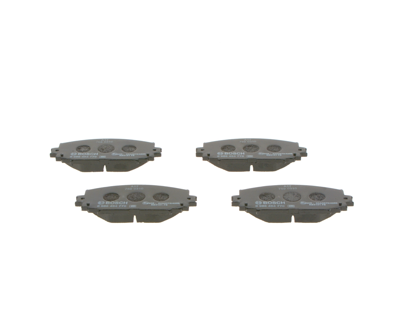 Brake Pad Set, disc brake 0 986 494 770