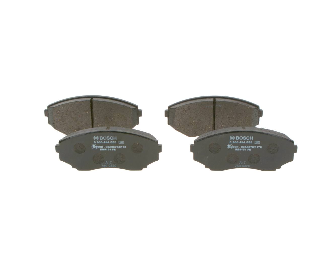 Brake Pad Set, disc brake 0 986 494 855