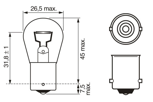Bulb, direction indicator Pure Light BL 1 987 301 017
