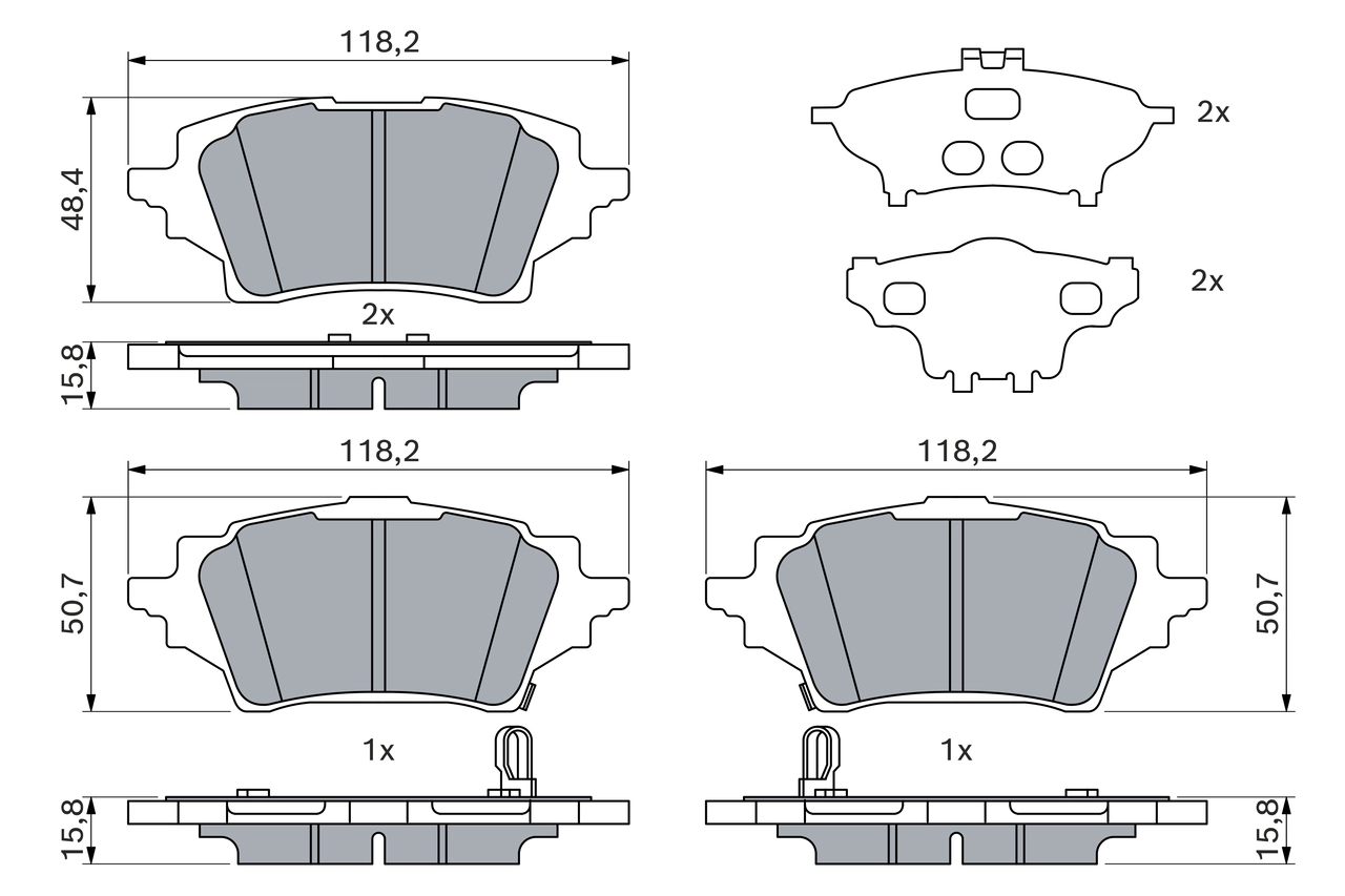 Brake Pad Set, disc brake 0 986 424 911